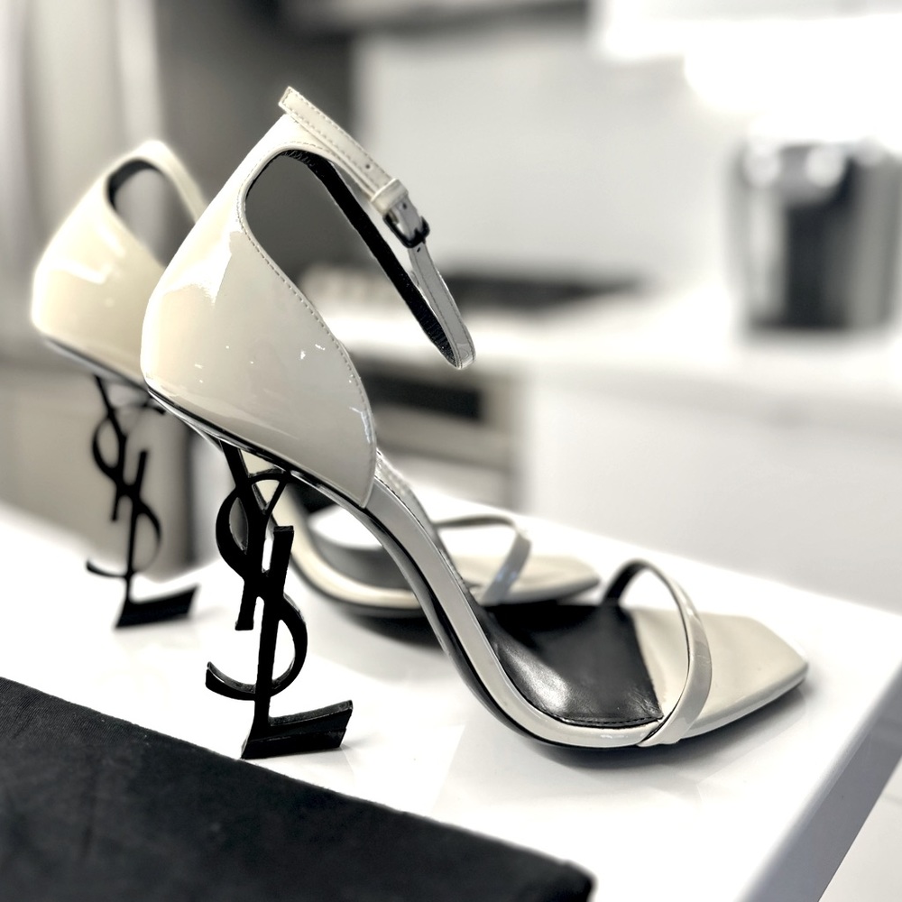 YSL OPYUM SANDALS IN SMOOTH LEATHER REAL BEIGE